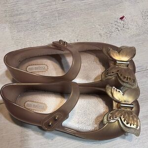 Mini Melissa Ultragirl Fly BB PVC Peep Toe Butterfly Mary Jane shoes.